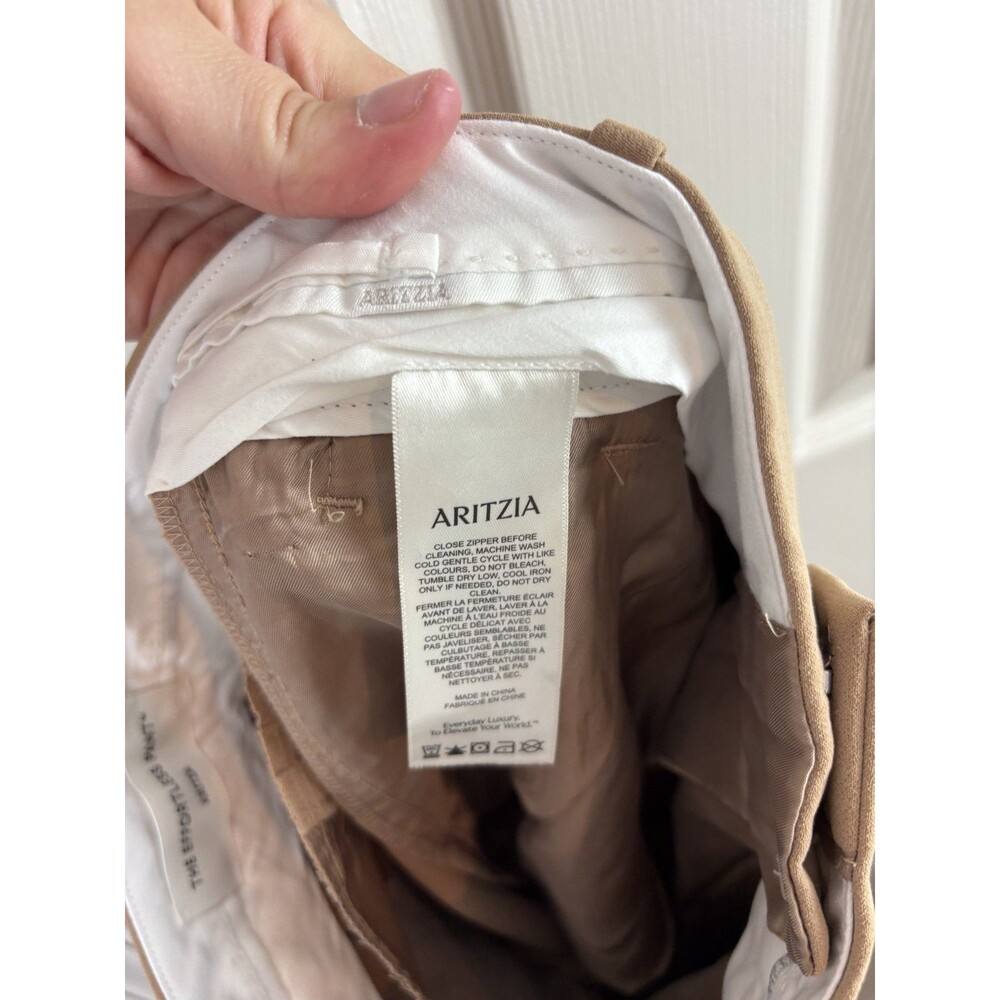 Aritzia Straight Leg Pants in Beige/Tan - Picture 5 of 6